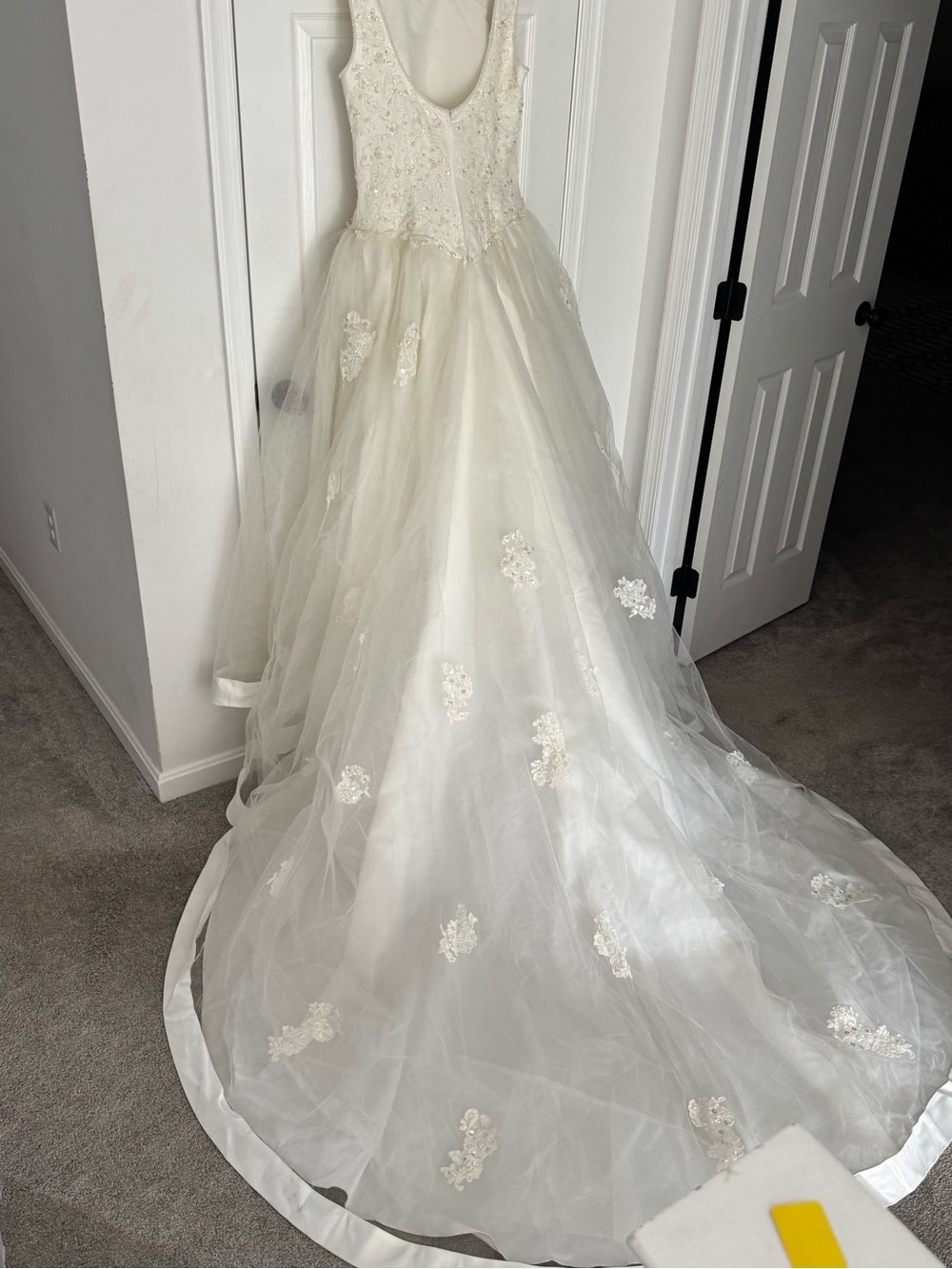 Ivory Beaded Tulle Wedding Gown